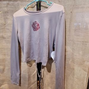 Homegirl Society Drawstring crop top shirt